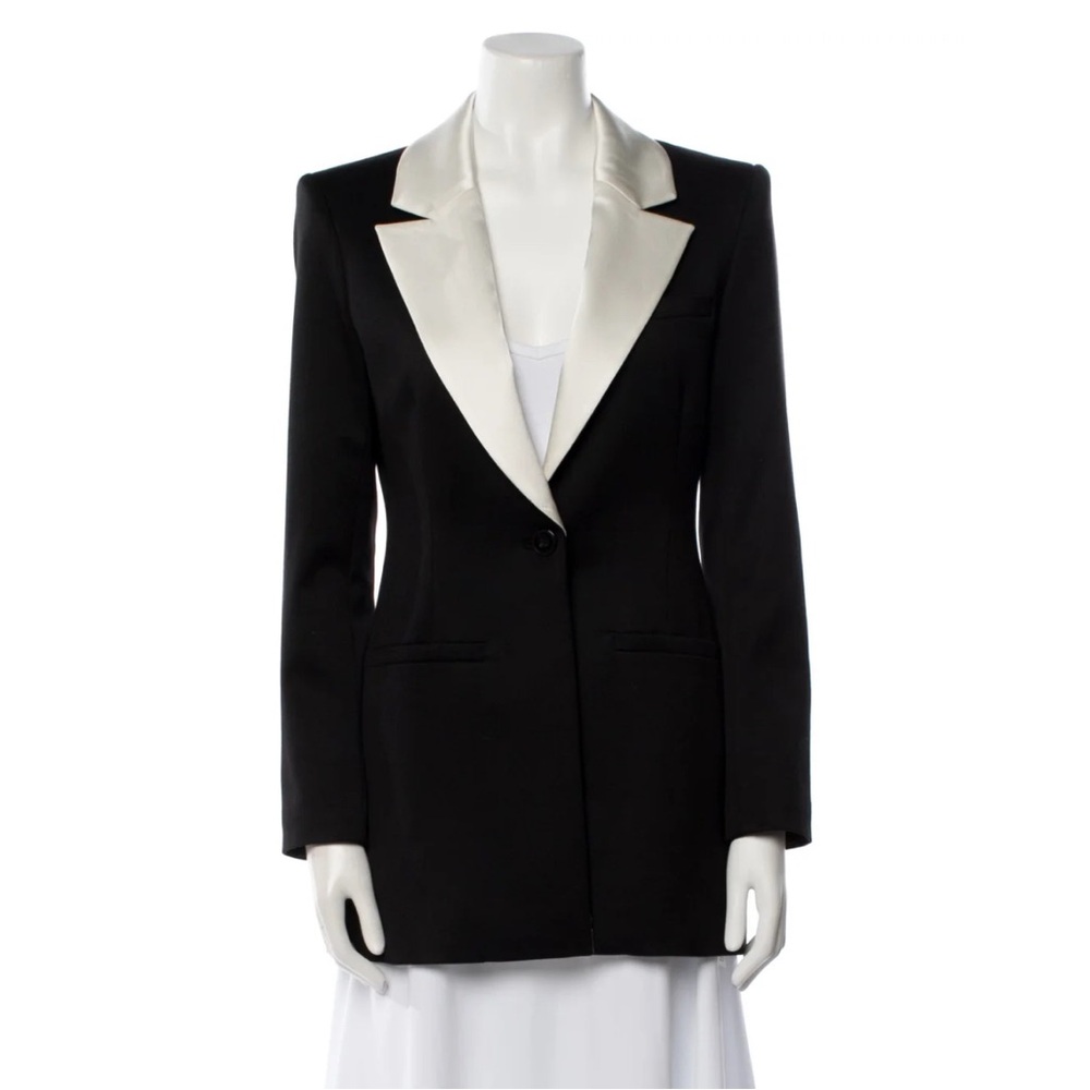 Alice + Olivia Two-Tone Blazer with White Lapel